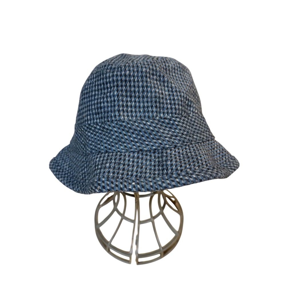 DIVIDED Bucket Hat Mens Womens Checked Pattern Blue Gray One Size